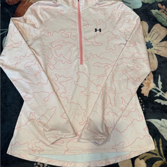 Under Armour Tops - Under Armour Light Pink Abstract Hoodie
